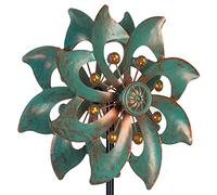 VEWOGARDEN Girandole a vento decorative da giardino, piccole girandole impermeabili in metallo per cortile e giardino, 94 x 25,4 cm (doppia lama)