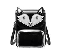 Vexandrie Borsa a tracolla in look PU | Borsa a tracolla Character Ita, tasca frontale trasparente, accessorio strutturato per trasporto quotidiano