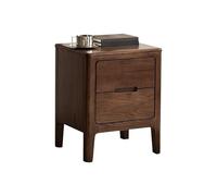 VEXDOSLE Comodini in legno massello, con doppio cassetto, stile nordico, moderno, minimalista, per camera da letto, comodino (B)