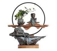 VEXDOSLE Fontane a Cascata da Tavolo Fontana da Tavolo Acqua Corrente Aromaterapia Ornamenti Arredamento for la casa Stile Cinese Soggiorno Ufficio Fontana a riflusso Fontana per Gatti da Interno