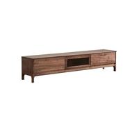 VEXDOSLE Mobile TV 180cm Centro d'Intrattenimento Rustico in Noce, Mobile con Deposito per Soggiorno in Legno Massello per Alberghi & Ambienti Domestici Mobili TV per Soggiorno(200x41x42cm)