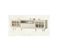 VEXDOSLE Mobile TV 200cm Console Bianca Legno Massello, Armadio Deposito Soggiorno e Hub Intrattenimento, Mobile per Abitazioni & Alberghi Mobili TV per Soggiorno