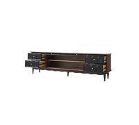 VEXDOSLE Mobile TV 200cm Credenza a Terra per Soggiorno in Legno Massello, Centro Intrattenimento Domestico, Mobile con Deposito per Alberghi & Agriturismi Mobili TV per Soggiorno