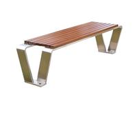 VEXDOSLE Panchina da Giardino per Esterni Panchina Da Parco For Esterni In Acciaio Inossidabile, Panca For Il Tempo Libero, Panchina Quadrata For Esterni Panchina da Parco Panchine da Esterno(B)