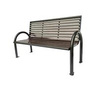 VEXDOSLE Panchine da Esterno Panca con schienale for parco for il tempo libero all'aperto in ferro metallico Sedile for osservazione del comunitario Adatto for giardino cortile