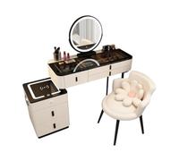 VEXDOSLE Toeletta in legno massello Camera da letto con specchio for il trucco Sgabello for Tavolo for Scrivania multifunzionale armadietto laterale Scrivania da Trucco