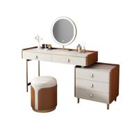 VEXDOSLE Toeletta superiore in lastra di roccia, mobiletto moderno for la camera da letto, toeletta leggera lusso con specchio for il trucco Scrivania da Trucco