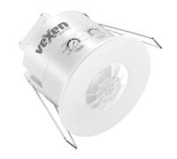 Vexen Electric - Rilevatore di movimento, montaggio a incasso, 360°, diametro 8 m, IP20, 1200 W