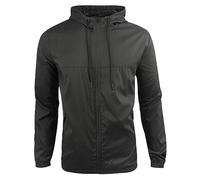 Vexiangni Offerte Oggi Uomini Primavera e Autunno Tempo Libero Sport Mesh Traspirante Giacca con Cappuccio Cappotto Wander Giacche Uomo Leggero, Nero , L