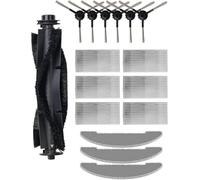 Vexilar Accessori per W9, W11,W15 Robot Aspirapolvere (1 Spazzola Principale, 6 Spazzole Laterali, 6 Filtri HEPA, 3 Salviette Mop)