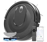 Vexilar Robot Aspirapolvere Lavapavimenti 4500Pa,Serbatoio Acqua Elettrico 3 In 1, W7 Aspirapolvere Robot Lavapavimenti Controllo SIRI/APP/Alexa/IFTTT