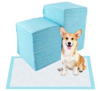 Vexillic Tappetini Igienici per Cani, 100 Pezzi Traversine Cani 33x45cm, Tappetini Assorbenti per Cani e Gatti Multiuso 6 Strati a Prova di Perdite con Superficie Asciugatura Rapida (100, 33*45 cm)