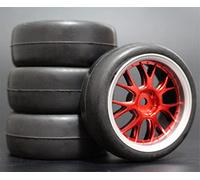 Vexilon 4 Pezzi di Pneumatici da Turismo in Gomma Morbida for Auto RC 1/10 Mini Pneumatico(9058-6018)