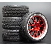 Vexilon 4 Pezzi di Pneumatici da Turismo in Gomma Morbida for Auto RC 1/10 Mini Pneumatico(9058-6083)