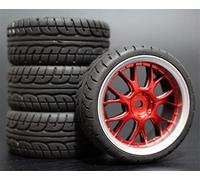 Vexilon 4 Pezzi di Pneumatici da Turismo in Gomma Morbida for Auto RC 1/10 Mini Pneumatico(9058-8003)