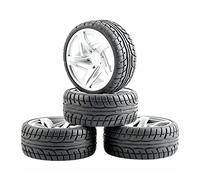 Vexilon 4 Pezzi di Pneumatici veloci con Inserto in Spugna, for HSP, 1/10 1.10 Touring Car Ruota Giocattolo(Rim01S-8003)