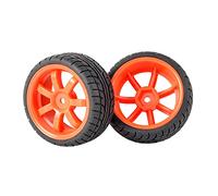 Vexilon 4 Pezzi di Pneumatici veloci con Inserto in Spugna, for HSP, for HPI, 1/10 1.10 Touring Car Ruota Giocattolo(9005R-8003)