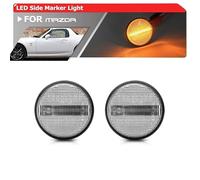 Vexilon For Mazda, for MX-5 NA NB NC MK1 MK2 MK3 1990-2015 Ambra Led Indicatori laterali di direzione OEM N00151120K NH5251120C Luce di posizione laterale(Clear Lens)
