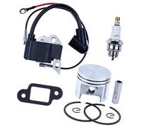 Vexilon Kit guarnizioni bobina accensione fasce pistone 37mm, for STIHL, MS170 MS 170 017 Parti motosega Perno 8mm #11300302000 Candela per tosaerba