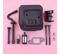 Vexilon Kit linea filtro olio combustibile aspirazione silenziatore di scarico, for pezzi di ricambio motosega MS250 MS230 MS210 025 023 021 Kit silenziatore per motosega
