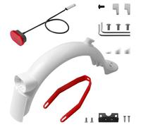 Vexilon Scooter elettrico Parafango posteriore Parafango Gancio Freno Set fanale posteriore, for Xiaomi, Mi3 M365 PRO 2 1S Scooter Fanale posteriore Targa Parte Parafango per monopattino elettrico(Whi