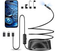 Vexloria Endoscopio per Smartphone Doppia Lente 1920P HD Telecamera Endoscopica