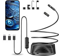 Vexloria Endoscopio per Smartphone Doppia Lente 1920P HD Telecamera Endoscopica