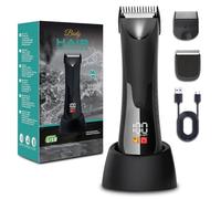 Vexloria Rasoio Elettrico Corpo Uomo, Depilatore Corpo con LED lampada e Display LCD, Lame in Ceramica, USB Ricaricabile Elettrico Rasoio Parti Intimo, Per Il Intimo, Ascelle, Gambe