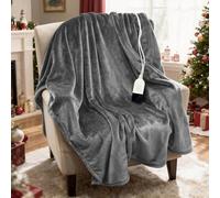 Vexorium Coperta Elettrica, 180x130 cm Morbida Tessuto Double Face Flanella Coperta Riscaldante Elettrica, 25 Temperature, 12 Timer, Rapido Riscaldamento, Lavabile, Certificazione CE ROHS