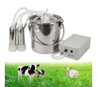 Vexorium Mungitrice Elettrica a Impulsi per Mucche - Macchina da Mungitura Portatile a Rete - per Uso Domestico - Protegge Le Mammelle delle Mucche,14L