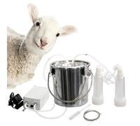 Vexorium Mungitrice elettrica per Pecore a suzione Diretta - Modello con Cavo e Arresto Automatico | Secchio in Acciaio Inox per capre e Piccoli allevamenti,10L