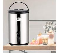 Vexorium Urna Termica da Catering in Acciaio Inox 304 con Rubinetto - Dispenser di Acqua Calda 6L 8L 10L 12L 16L per Bevande, tè al Latte, caffè e zuppe,6L