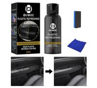 Vexran Rinnova Plastiche Auto 50ml, Car Plastic Parts Refurbish Agent- Ravviva, Protegge e Lucida Cruscotti e Superfici in Plastica - Rimuovere i Graffi di Plastica Dell'auto - Pulizia Interni Auto