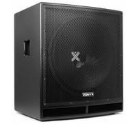 Vexus SWP18 PRO Subwoofer Attivo PA con woofer da 18" 46 cm e stativo nella parte superiore (600 Watt max, filtro passa bassi attivo e Phase, XLR, RCA, Bassreflex)