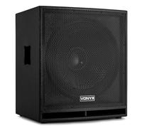 Vexus SWP18 PRO Subwoofer Attivo PA con woofer da 18" 46 cm e stativo nella parte superiore (600 Watt max, filtro passa bassi attivo e Phase, XLR, RCA, Bassreflex)