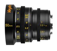 Veydra V1 - 50T22 M43I mini prime 50 mm t2.2 Imperial cinema obiettivo con messa a fuoco manuale, nero