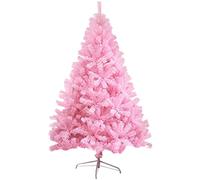 VEYLIN Albero di Natale artificiale con 320 punte da 1,2 m, con supporto in metallo, colore: rosa