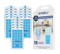 VEYOFLY Ricarica Trappola Insetti Volanti, Cattura Insetti su Carta Adesiva, Trappola Mosche da Interno, Trappola Pulci, Casa Sicura, Trappola Zanzare e Moscerini da Interno (Pacco da 15)