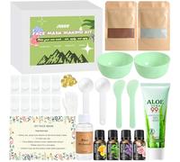 Vezerd, maschera facciale fai da te, set per adulti, gel di aloe vera, idratante, maschera per il viso, maschera per il viso, kit per le donne, creativo per la cura del viso