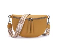 Vezluax 30x20cm marsupio donna Grande Borsa Tracolla borse a spalla in Pelle Vegana Elegante Regolabile con Cinghia Larga Perfetto per uso Giallo abete