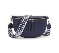 Vezluax 30x20cm marsupio donna Grande Borsa Tracolla borse a spalla in Pelle Vegana Elegante Regolabile con Cinghia Larga Perfetto per uso Blu serale