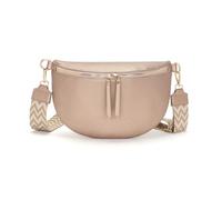 Vezluax 30x20cm marsupio donna Grande Borsa Tracolla borse a spalla in Pelle Vegana Elegante Regolabile con Cinghia Larga Perfetto per uso Oro rosa