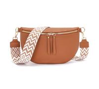 Vezluax 30x20cm marsupio donna Grande Borsa Tracolla borse a spalla in Pelle Vegana Elegante Regolabile con Cinghia Larga Perfetto per uso Marrone