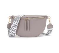 Vezluax 30x20cm marsupio donna Grande Borsa Tracolla borse a spalla in Pelle Vegana Elegante Regolabile con Cinghia Larga Perfetto per uso Grigio