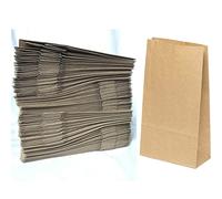 VEZODEK 100 sacchetti di carta piccoli, 16 x 9 x 5 cm, possono essere utilizzati come popcorn, sacchetti regalo, sacchetti per il pane, caramelle