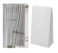 VEZODEK 50 sacchetti di carta piccoli, 16 x 9 x 5 cm, possono essere utilizzati come popcorn, carta kraft, sacchetti regalo per compleanno dei bambini, sacchetti per il pane, caramelle