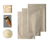 VEZODEK - Carta velina da imballaggio | 30 fogli da 50 x 75 cm per fiori, matrimoni, sacchetti regalo, artigianato, Natale, pompon (beige, 30 fogli da 50 x 75 cm)