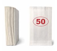 VEZODEK Sacchetti di carta bianca, piccoli mini 20 x 12 cm, possono essere utilizzati come sacchetti popcorn, carta kraft, sacchetti regalo per compleanno dei bambini