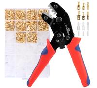 VFANDV 0.5-2.5 mm² Pinza Crimpatrice Capicorda, Set Pinza Crimpatrice con 300 pezzi di Terminali Elettrici in 3 Dimensioni, Pinza per Crimpare Terminali Elettrici