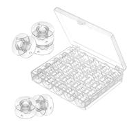VFANDV Bobine per Macchina da Cucire 36 Pezzi, Rocchetti per Macchina da Cucire Universali Trasparente Plastica Rocchetti con Scatola per Cucito per Macchine da Cucire Domestiche